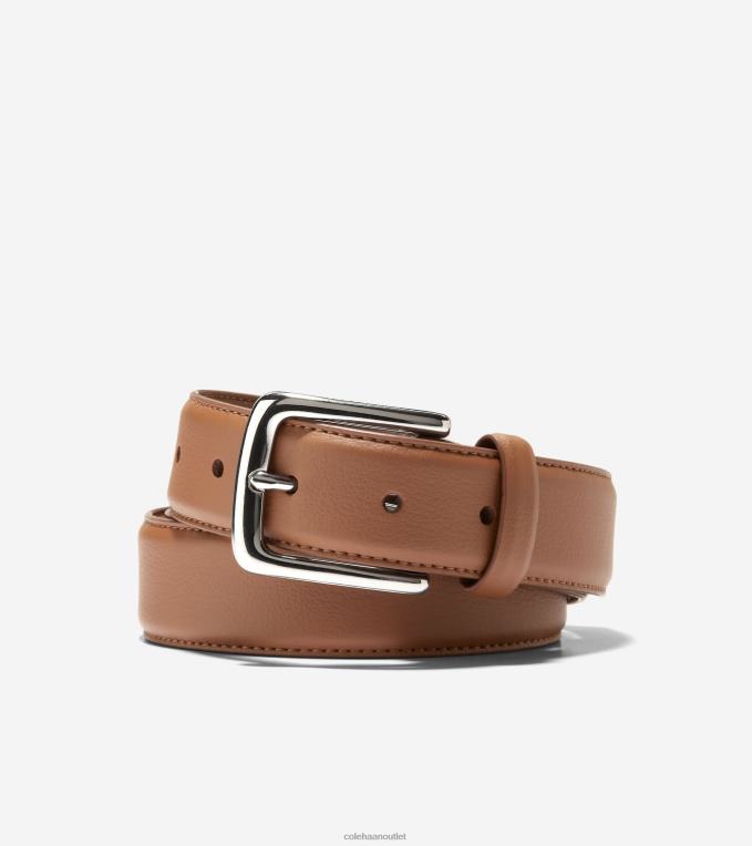 Men British Tan Cole Haan 32MM Cactus Dress Belt 2R0V2562