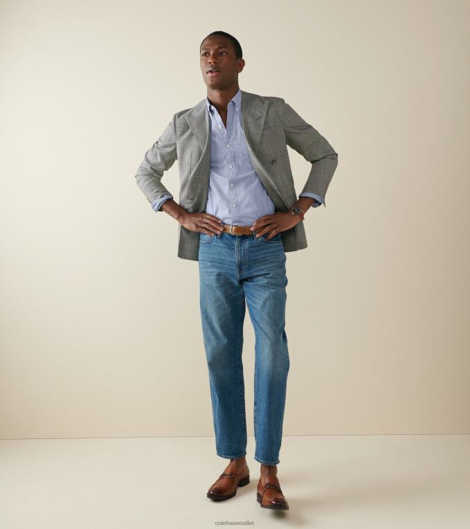 Men British Tan Cole Haan 32MM Washington Perforated Belt 2R0V2568