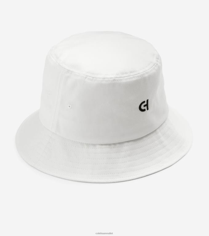 Men Optic White Cole Haan Cotton Bucket Hat 2R0V2501