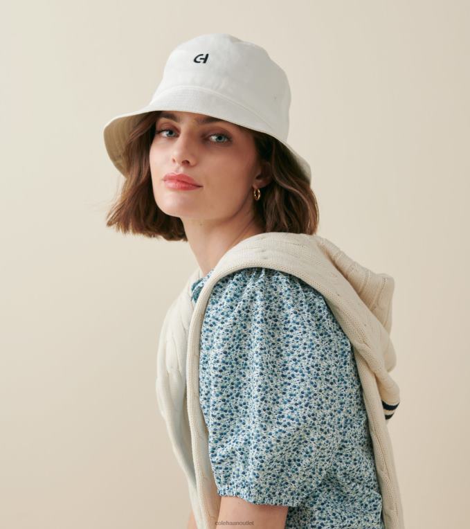 Men Optic White Cole Haan Cotton Bucket Hat 2R0V2501