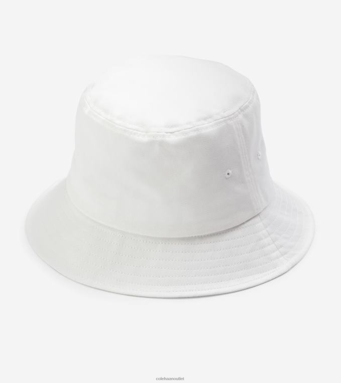 Men Optic White Cole Haan Cotton Bucket Hat 2R0V2501