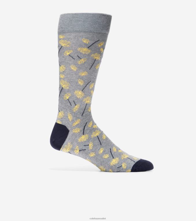 Men Medium Grey Heather Cole Haan Dandelion Dress Crew Sock 2R0V2587