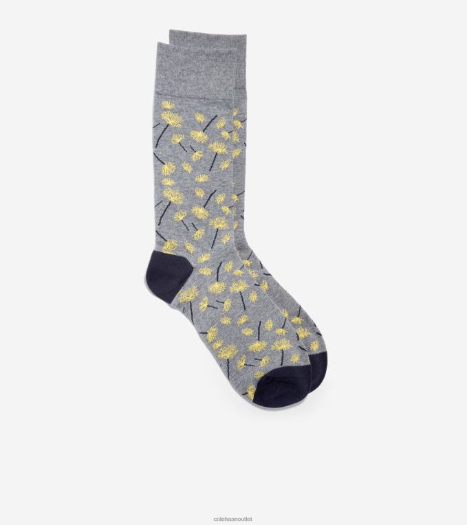 Men Medium Grey Heather Cole Haan Dandelion Dress Crew Sock 2R0V2587