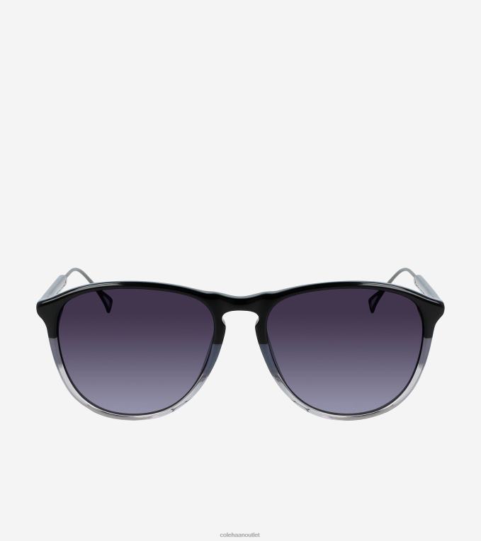 Men Black Cole Haan Retro Oval Sunglasses 2R0V2533