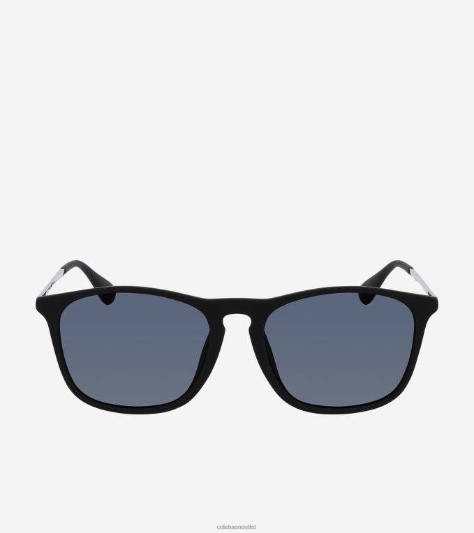 Men Black Cole Haan Retro Square Sunglasses 2R0V2582