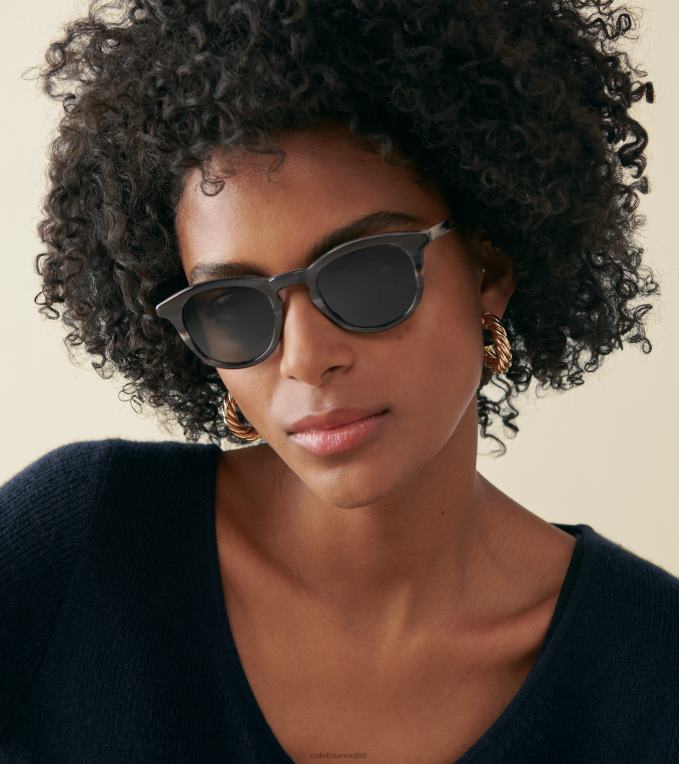 Men Gunmetal Cole Haan Modern Round Sunglasses 2R0V2530