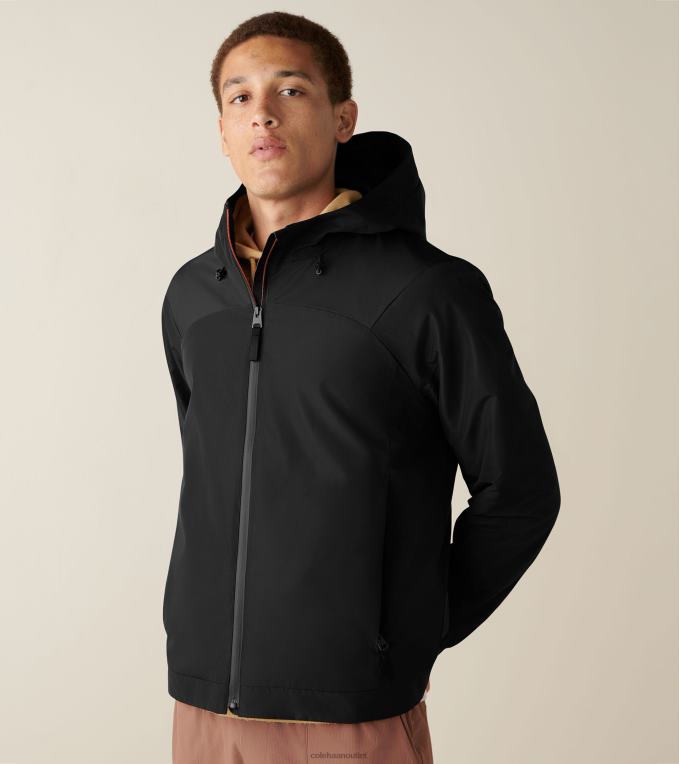 Men Black Cole Haan Running Jacket 2R0V2560