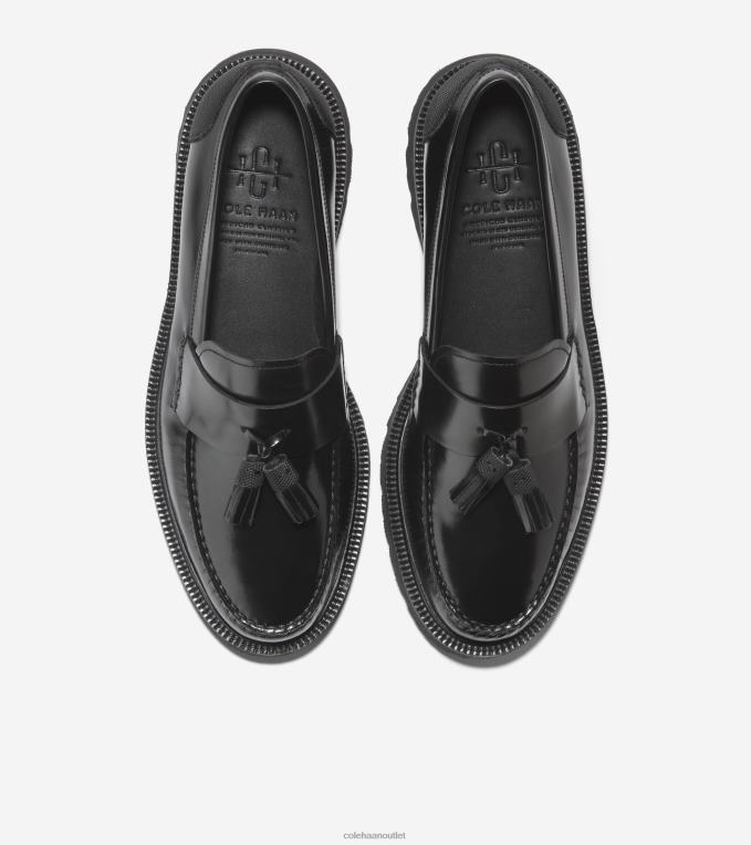 Men Black Brushoff Cole Haan American Classics Tassel Loafer 2R0V2449