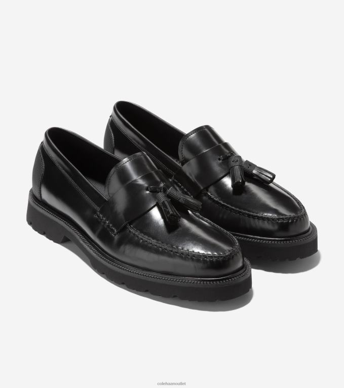 Men Black Brushoff Cole Haan American Classics Tassel Loafer 2R0V2449