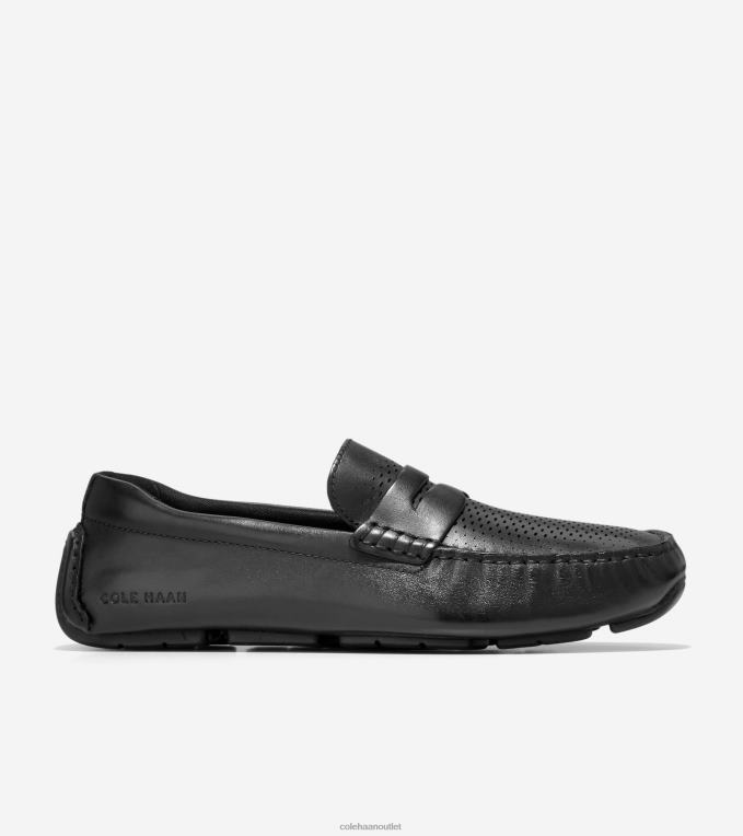 Men Black Cole Haan Grand Laser Penny Driver 2R0V2298