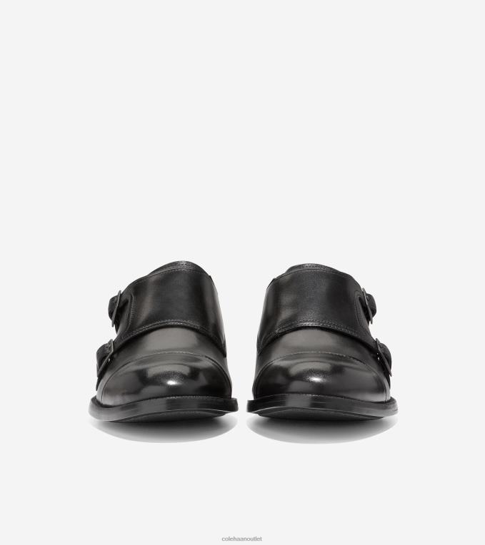 Men Black Cole Haan Harrison Monkstrap 2R0V2473