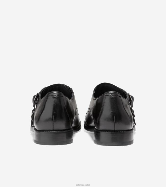 Men Black Cole Haan Harrison Monkstrap 2R0V2473