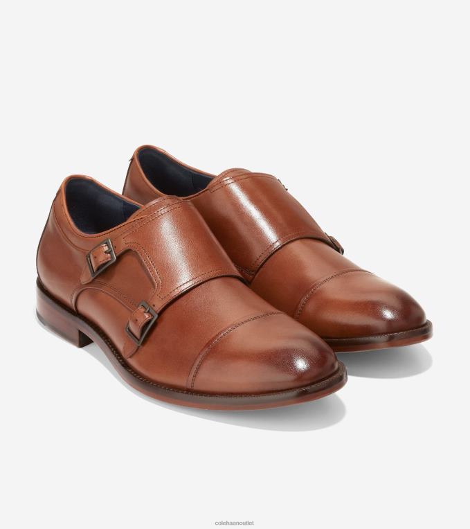 Men British Tan Cole Haan Harrison Monkstrap 2R0V2474