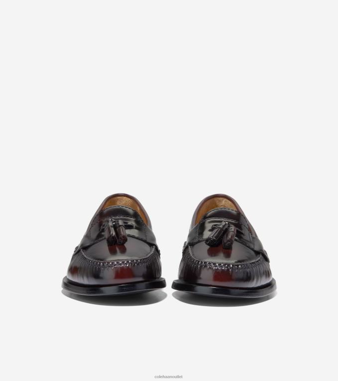 Men Burgundy Cole Haan Pinch Tassel Loafer 2R0V2477