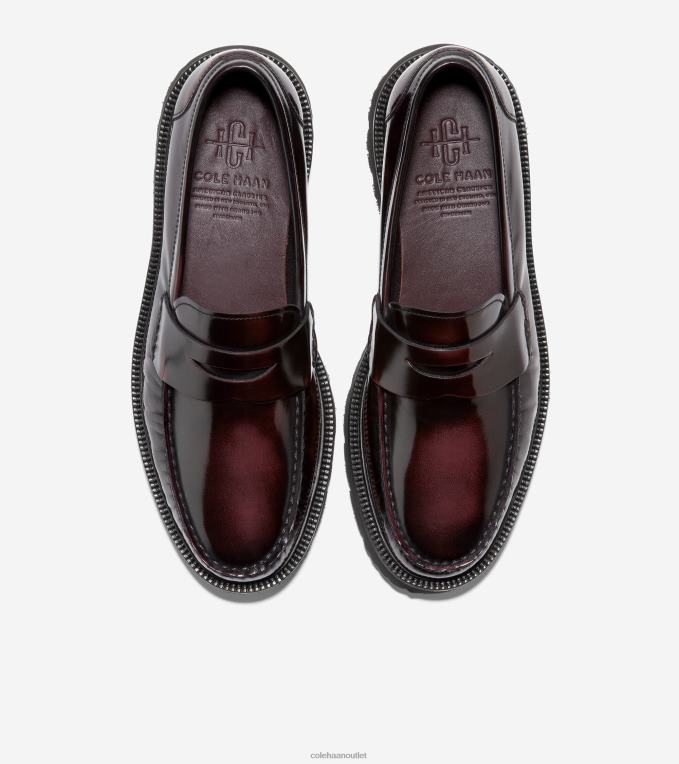Men Deep Burgundy-Black Cole Haan American Classics Penny Loafer 2R0V2376