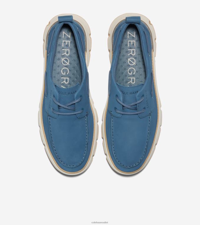 Men Ensign Blue-Angora-Gum Cole Haan 4.ZEROGRAND Regatta Boat Shoe 2R0V2255