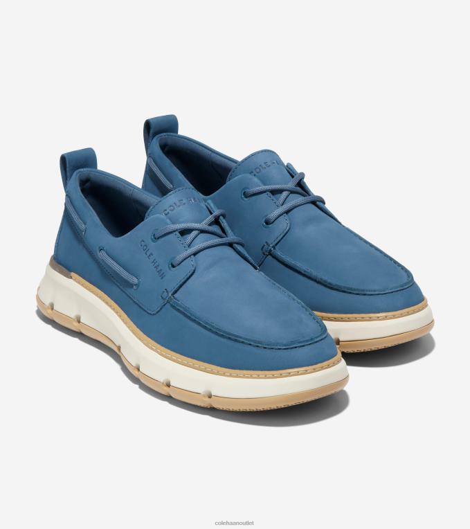 Men Ensign Blue-Angora-Gum Cole Haan 4.ZEROGRAND Regatta Boat Shoe 2R0V2255