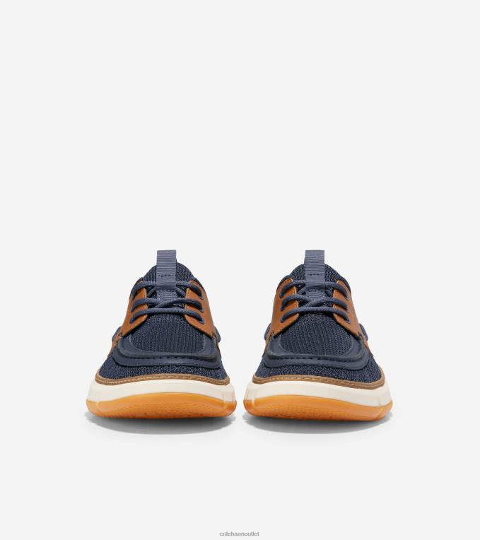 Men Navy Blazer-British Tan-Ivory Cole Haan 4.ZEROGRAND Regatta Boat Shoe 2R0V2257