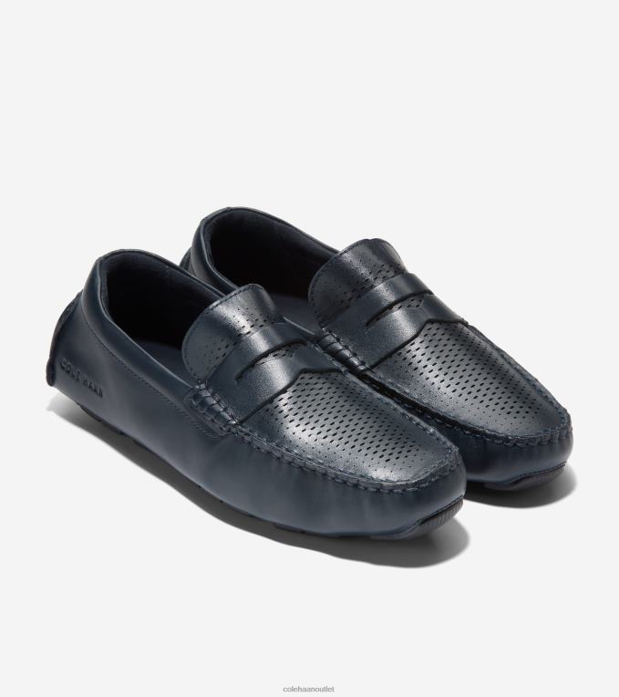 Men Navy Blazer Cole Haan Grand Laser Penny Driver 2R0V2295