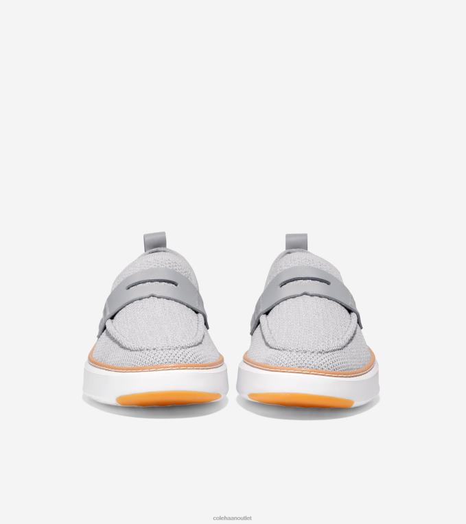 Men Sleet-Optic White Cole Haan GrandPrO Topspin Penny Loafer 2R0V2320