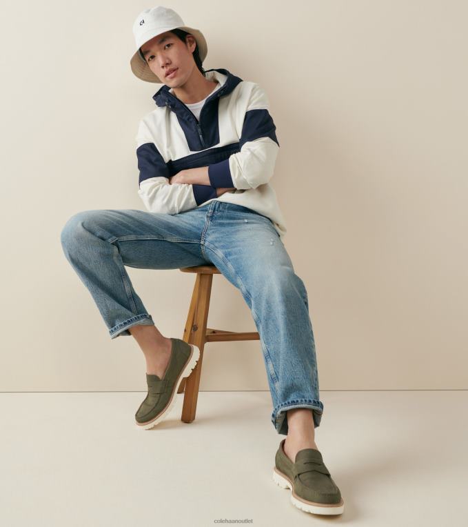 Men Tea Leaf-Egret Cole Haan American Classics Penny Loafer 2R0V2374