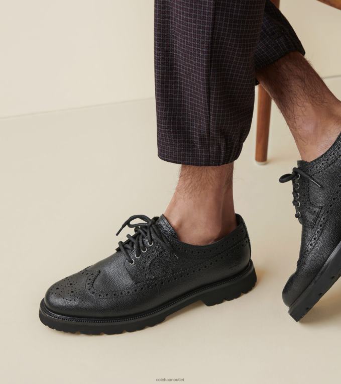Men Black Cole Haan American Classics Longwing Oxford 2R0V2389