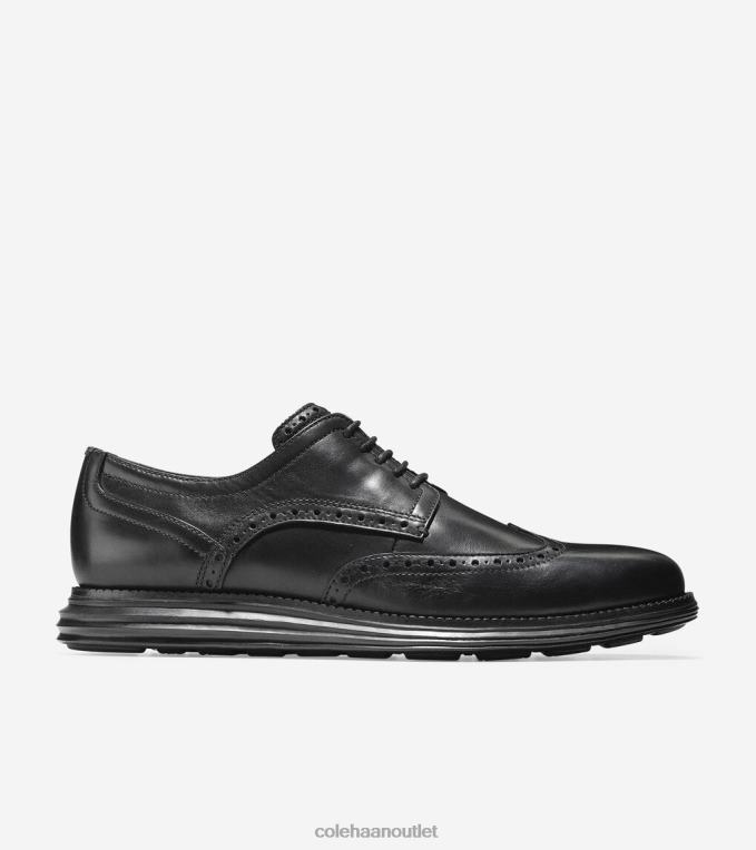 Men Black Cole Haan OriginalGrand Wingtip Oxford 2R0V2287