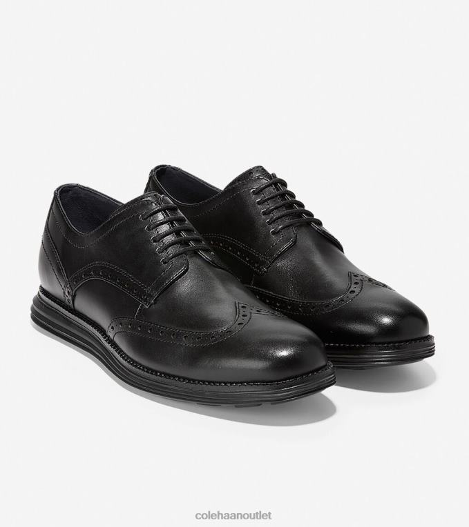 Men Black Cole Haan OriginalGrand Wingtip Oxford 2R0V2287
