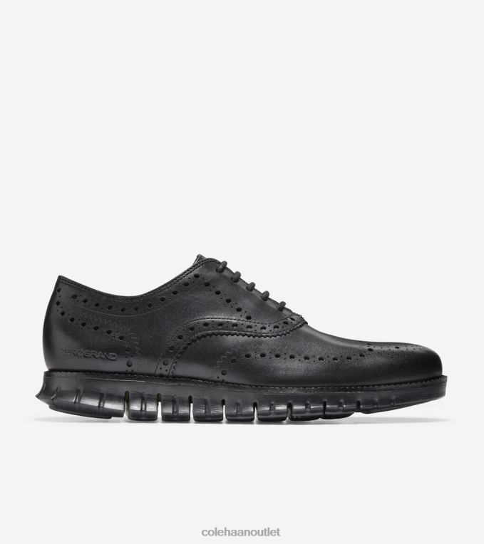 Men Black Cole Haan ZEROGRAND Wingtip Oxford 2R0V2396