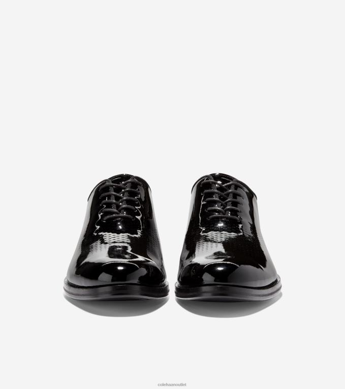 Men Black Patent Cole Haan Washington Grand Laser Wingtip Oxford 2R0V2422