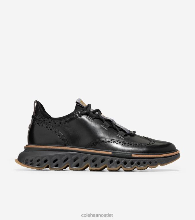 Men Black-Pavement-Stormcloud Cole Haan 5.ZEROGRAND Wingtip Oxford 2R0V2301