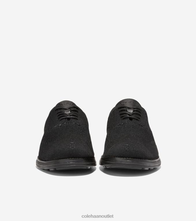 Men Black Stitchlite Cole Haan OriginalGrand Wingtip Oxford 2R0V2393