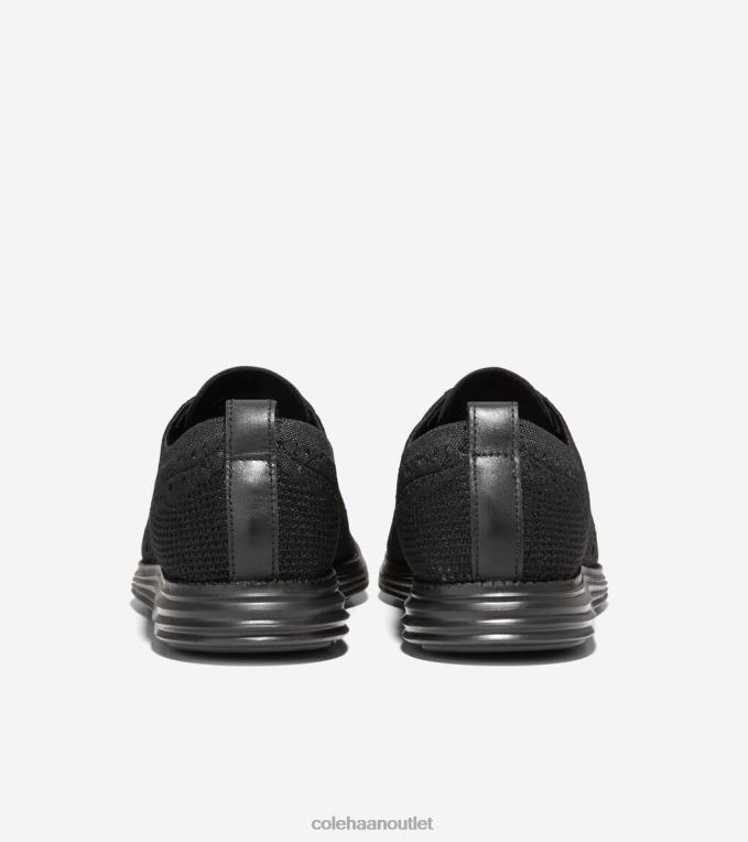 Men Black Stitchlite Cole Haan OriginalGrand Wingtip Oxford 2R0V2393