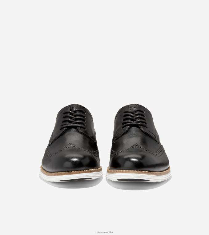 Men Black-white Cole Haan OriginalGrand Wingtip Oxford 2R0V2284