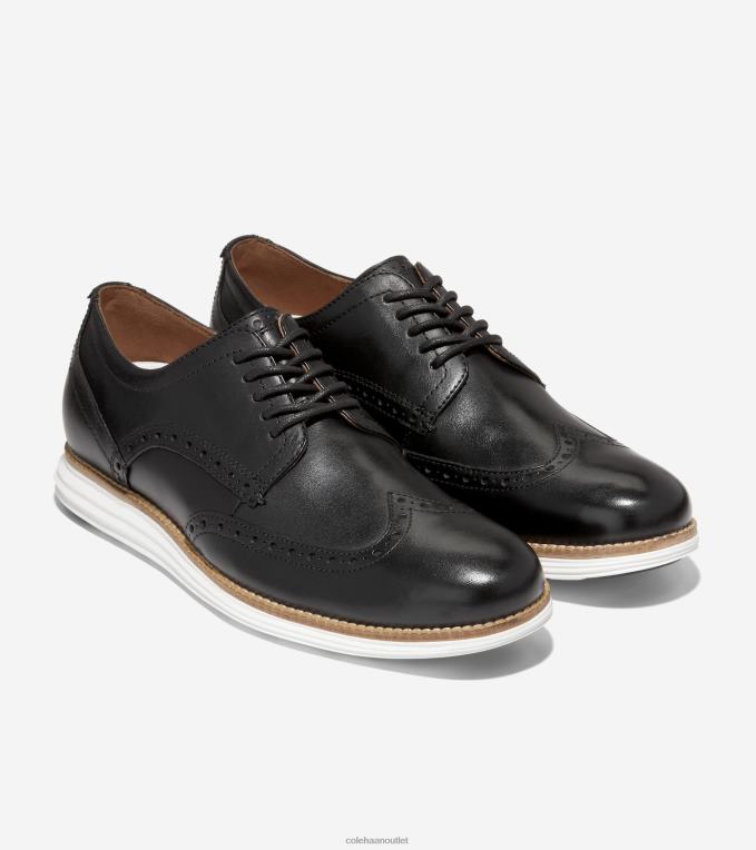 Men Black-white Cole Haan OriginalGrand Wingtip Oxford 2R0V2284