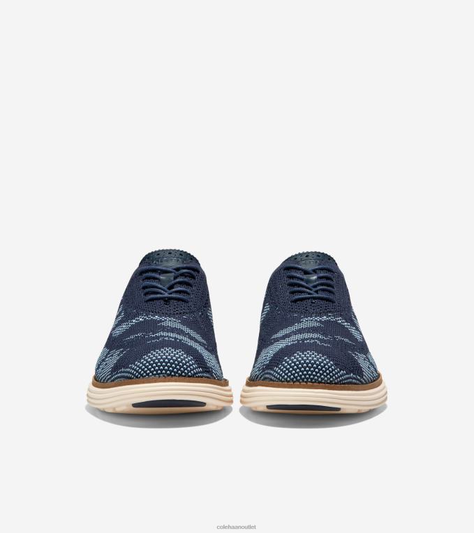 Men Blue Bell-Navy Blazer Camo Stitchlite Cole Haan OriginalGrand Remastered Wingtip Oxford 2R0V2445