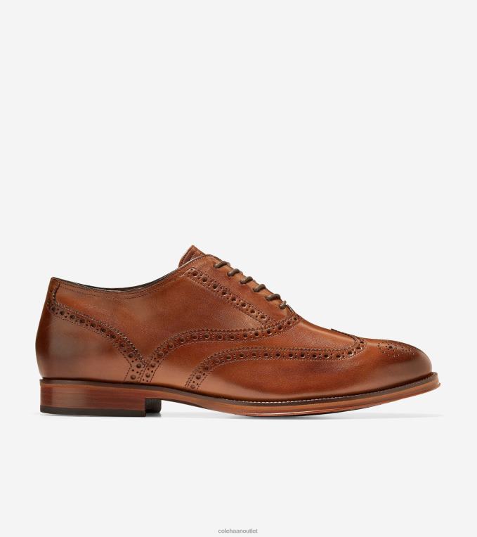 Men British Tan Cole Haan Modern Classics Wingtip Oxford 2R0V2431