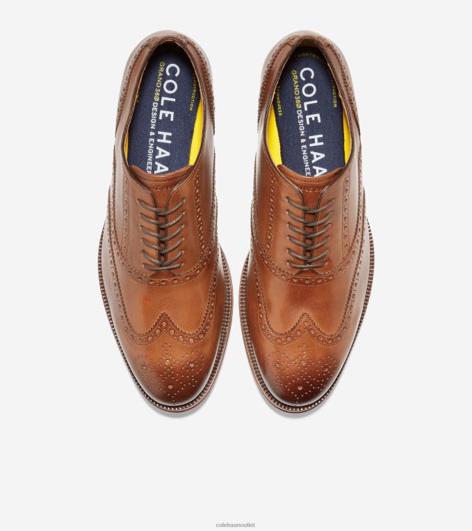 Men British Tan Cole Haan Modern Classics Wingtip Oxford 2R0V2431