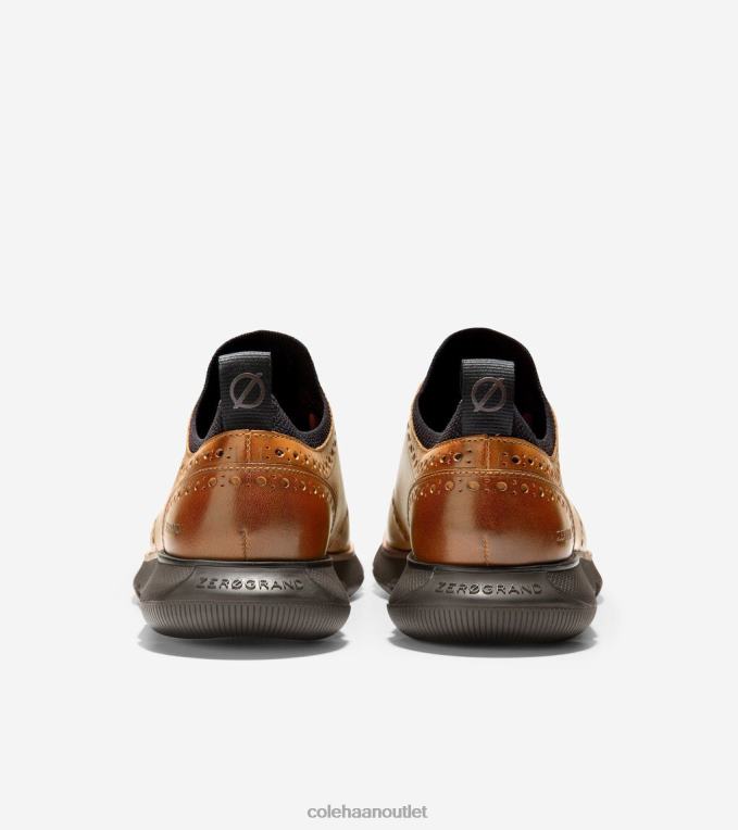 Men British Tan-Java Cole Haan 4.ZEROGRAND Wingtip Oxford 2R0V2371