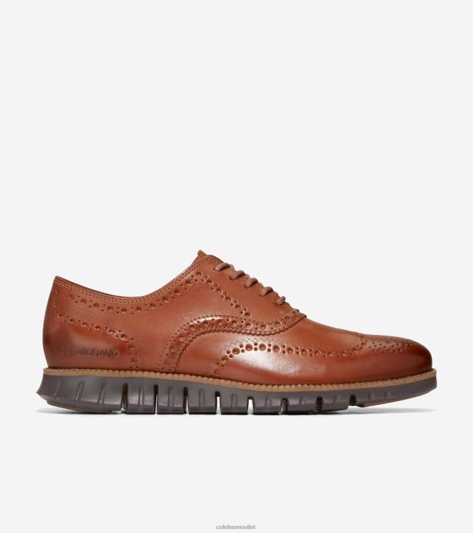 Men British Tan-java Cole Haan ZEROGRAND Wingtip Oxford 2R0V2397