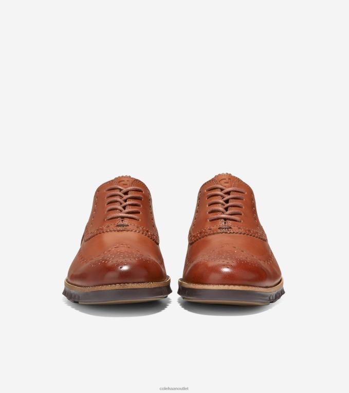 Men British Tan-java Cole Haan ZEROGRAND Wingtip Oxford 2R0V2397
