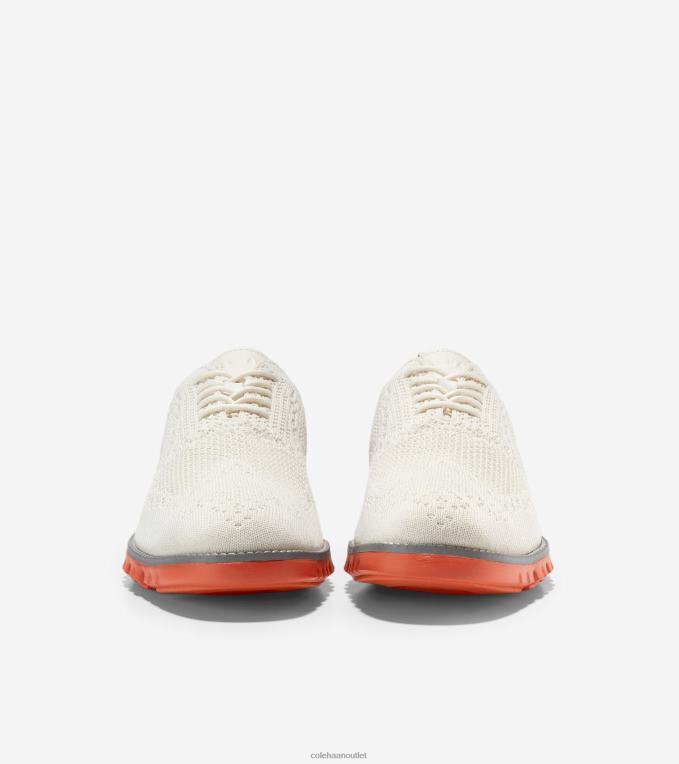 Men Egret-Burnt Ochre Stitchlite Cole Haan ZEROGRAND Oxford 2R0V2426