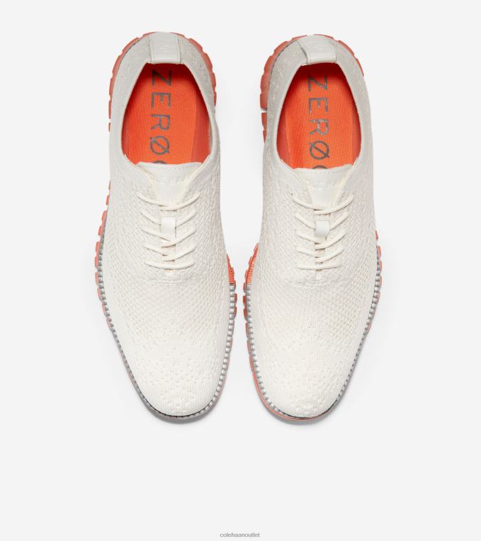 Men Egret-Burnt Ochre Stitchlite Cole Haan ZEROGRAND Oxford 2R0V2426
