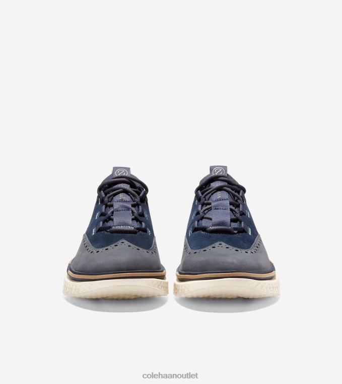 Men Navy Blazer-Ivory Cole Haan 5.ZEROGRAND Wingtip Oxford 2R0V2300