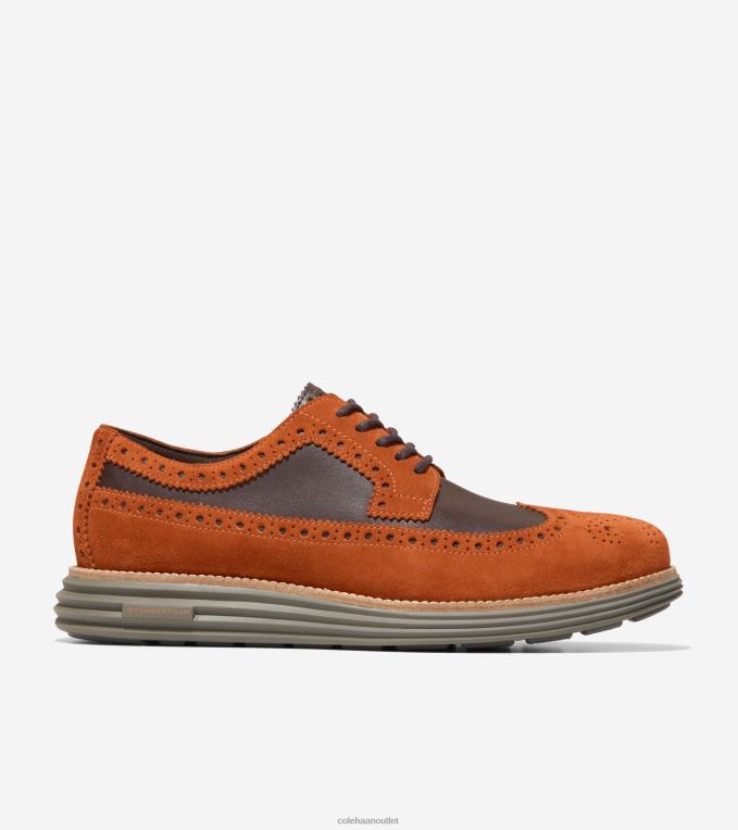 Men Red Brown-Dark Chocolate-Deep Olive Cole Haan OriginalGrand Remastered Longwing Oxford 2R0V2325