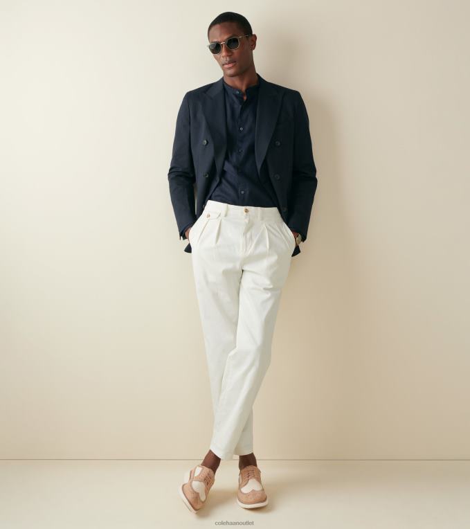 Men Sesame Seersucker-Ivory Cole Haan OriginalGrand Remastered Longwing Oxford 2R0V2323