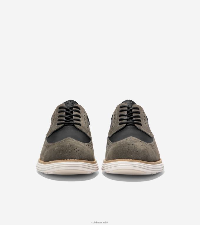 Men Silent Storm-Black-Ivory Cole Haan OriginalGrand Remastered Longwing Oxford 2R0V2327