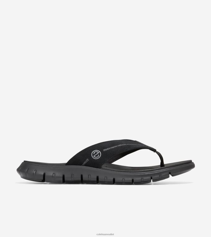 Men Black Cole Haan ZEROGRAND Thong Sandal 2R0V2339