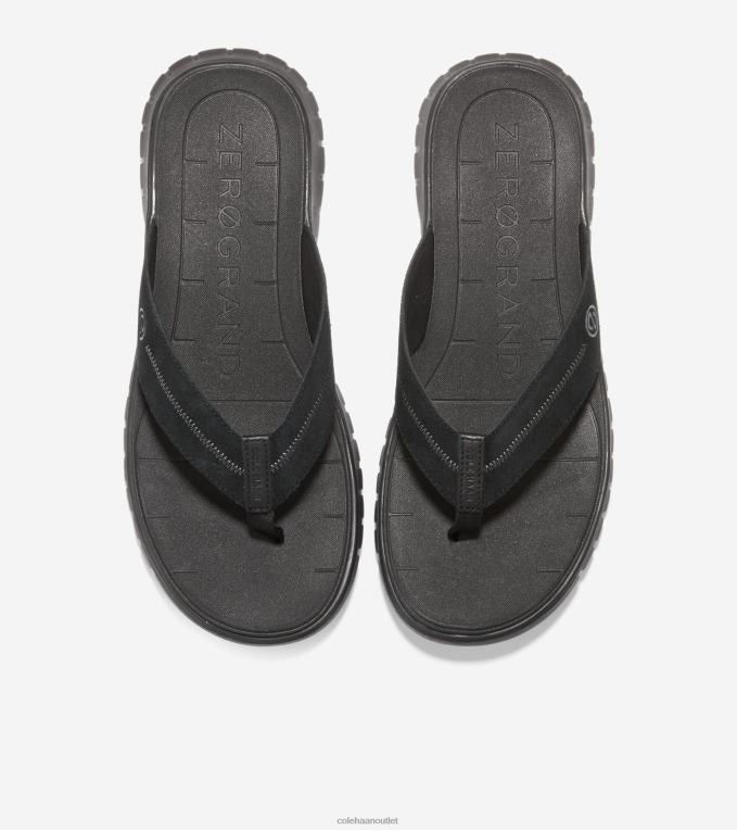 Men Black Cole Haan ZEROGRAND Thong Sandal 2R0V2339