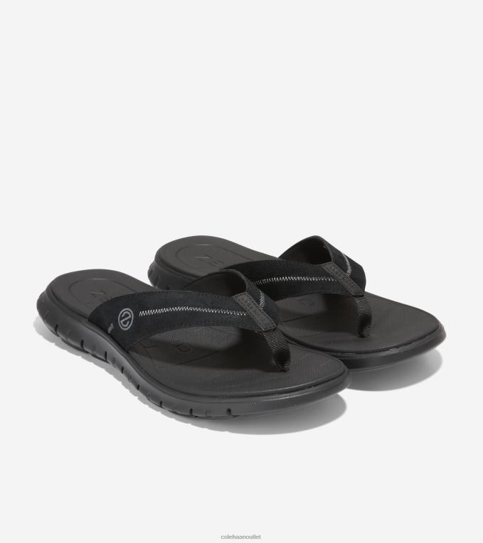 Men Black Cole Haan ZEROGRAND Thong Sandal 2R0V2339